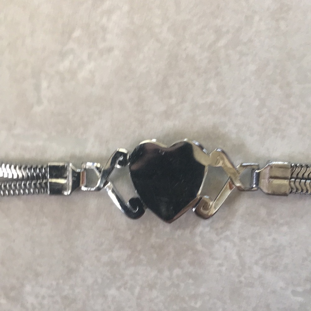 STERLING SILVER HEART BRACELET - Picture 3 of 8